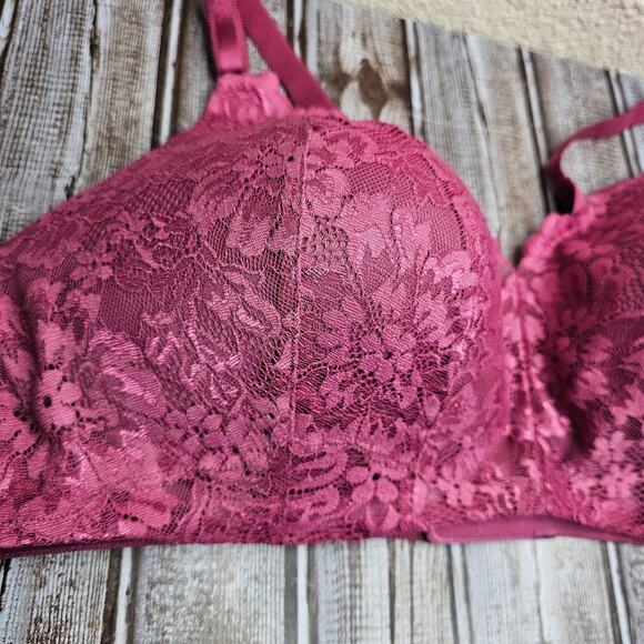 Torrid pink dream wire free bra lacey full coverage Women's size 44C - Picture 3 of 5